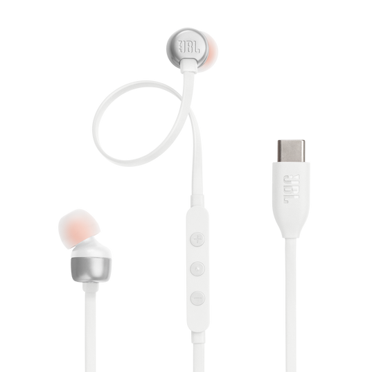 JBL Tune 310C in-Ear Wired Headphones - White (USB-C)