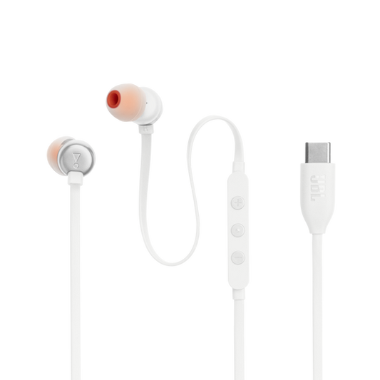JBL Tune 310C in-Ear Wired Headphones - White (USB-C)