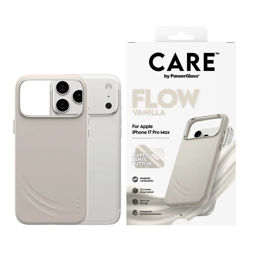 PanzerGlass CARE Flow Case with MagSafe for iPhone 17 Pro Max - Vanilla