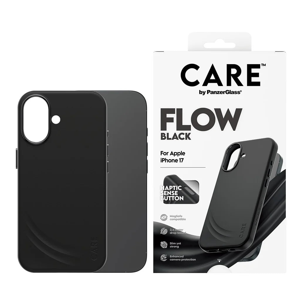 PanzerGlass CARE Flow Case with MagSafe for iPhone 17  - Black