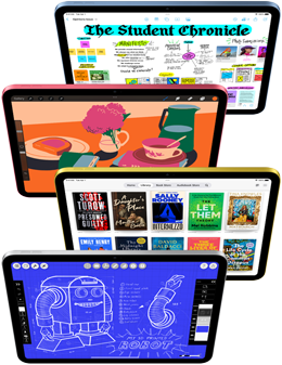 Des écrans d’iPad affichent toute une variété d’apps Apple et d’apps de l’App Store.