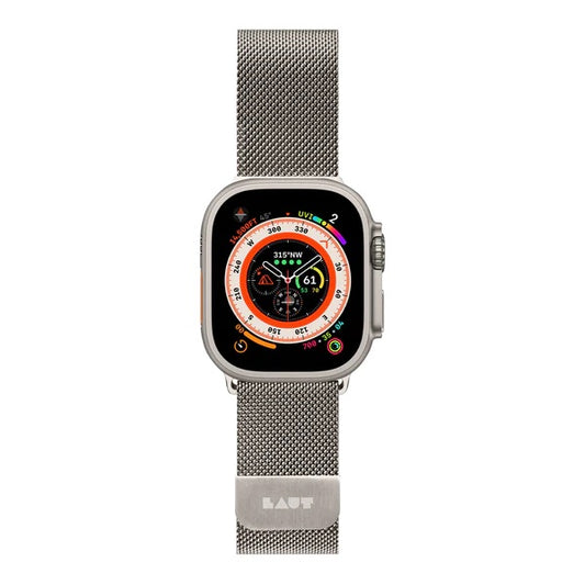LAUT 44mm/45mm/46mm/49mm Steel Loop for Apple Watch Ultra - Titanium