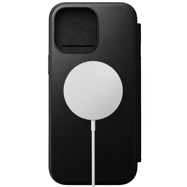 Nomad Modern Leather Folio Case with MagSafe for iPhone 17 Pro Max - Black