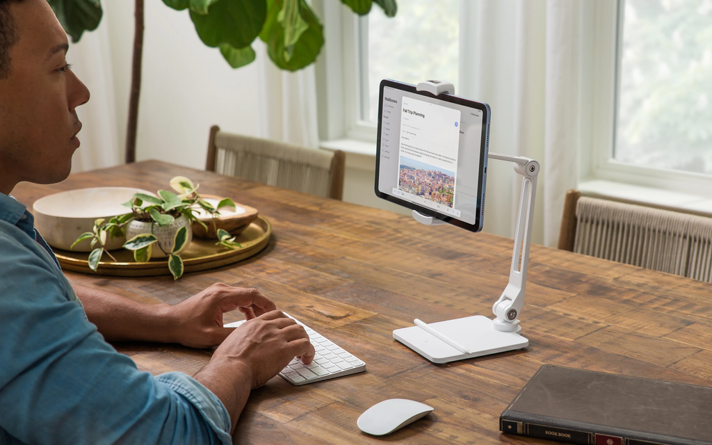 Twelve South HoverBar Duo with Snap for iPad - Blanc