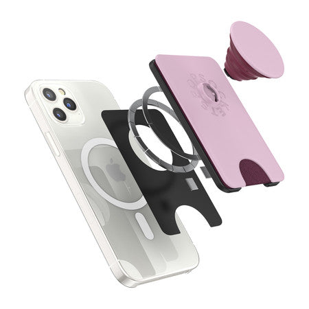 Speck Presidio Perfect Clear Glitter Grip Case with MagSafe for iPhone 13 - Clear/Platinum Glitter