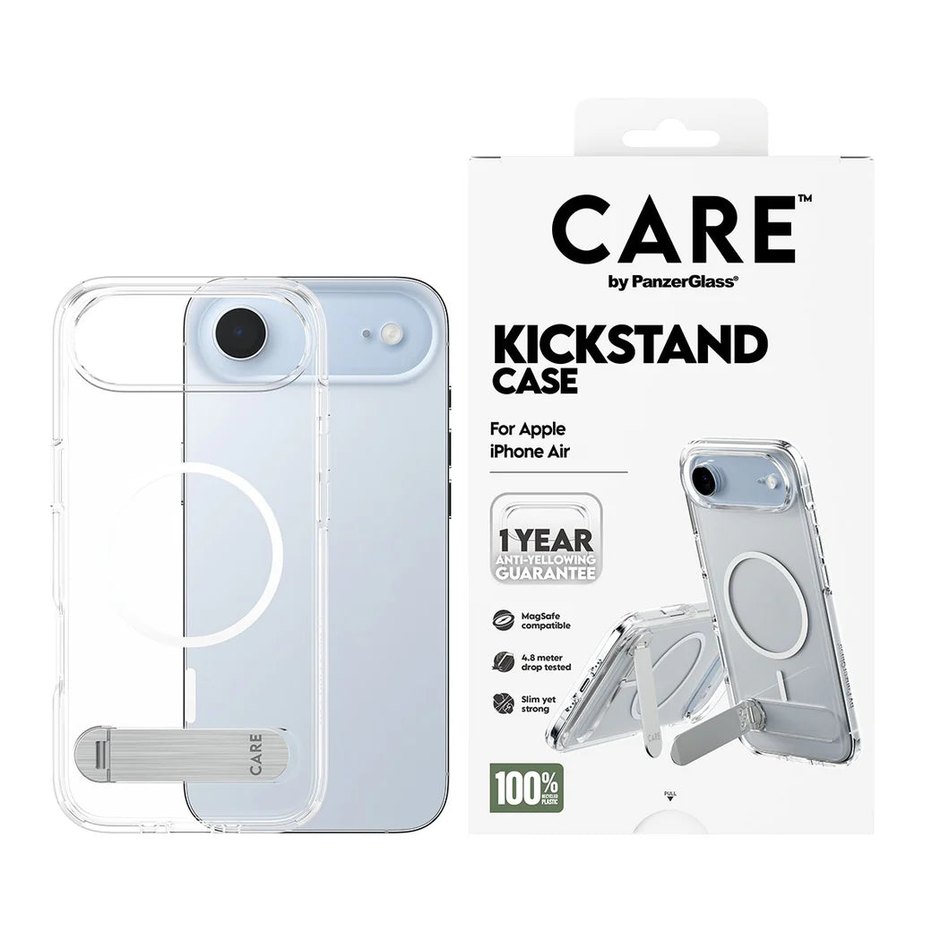 PanzerGlass Care Kickstand case with MagSafe iPhone Air - Clear