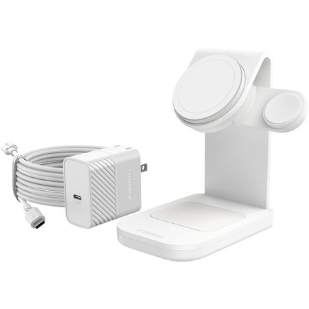 Wireless 15W 3 in 1 Charging Station with MagSafe - White