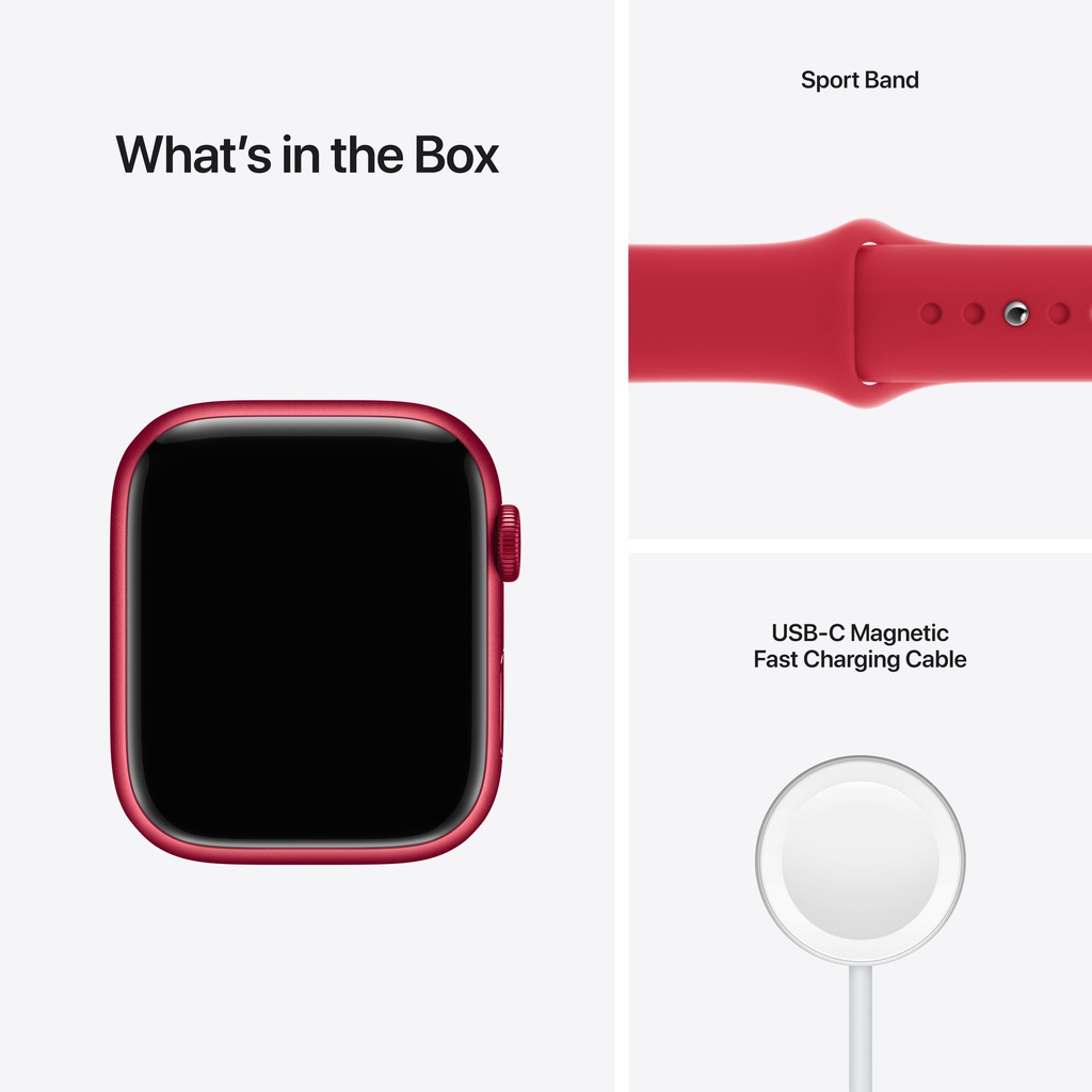 Apple Watch Series 7 (PRODUCT)RED Aluminium Case with (PRODUCT)RED Sport Band (45mm, GPS)