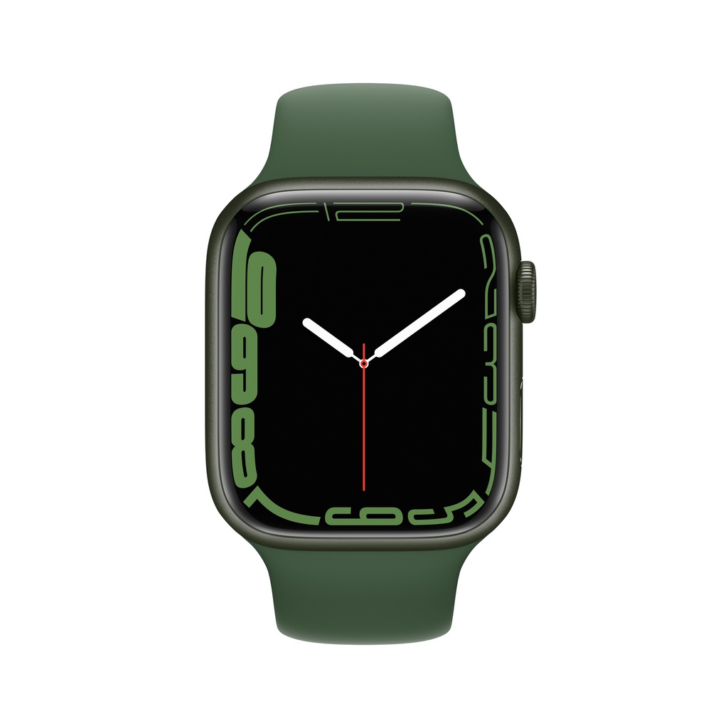 Apple Watch Series 7 Green Aluminium Case with Clover Sport Band (41mm, GPS and Cellular)