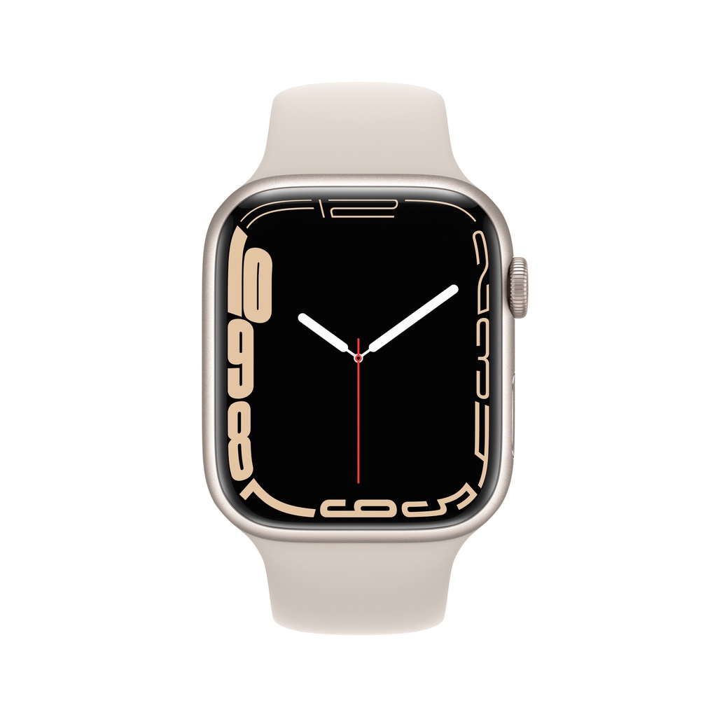 Apple Watch Series 7 Starlight Aluminium Case with Starlight Sport Band (45mm, GPS)
