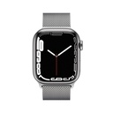 Apple Watch Series 7 Silver Stainless Steel Case (45mm, Silver Milanese Loop)