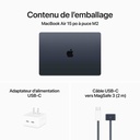 French (Canadian)  - Apple 15-inch MacBook Air: Apple M2 chip with 8-core CPU and 10-core GPU, 512GB - Midnight