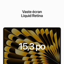 French (Canadian)  - 15-inch MacBook Air: Apple M2 chip with 8-core CPU and 10-core GPU, 512GB - Starlight