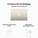 French (Canadian)  - Apple 15-inch MacBook Air: Apple M2 chip with 8-core CPU and 10-core GPU, 256GB - Starlight