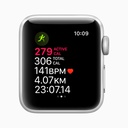 Apple Watch Series 3 GPS, 38mm Silver Aluminium Case with White Sport Band