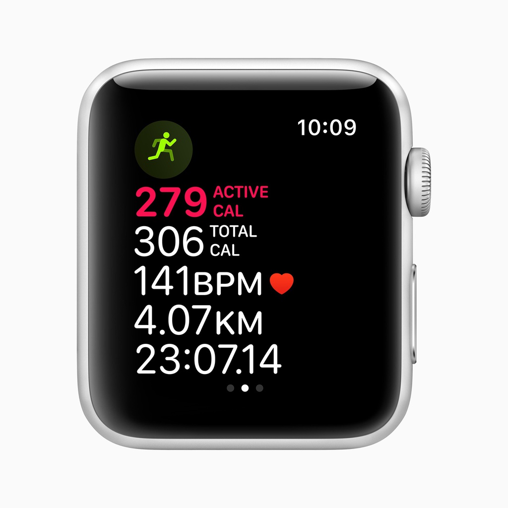 Apple Watch Series 3 GPS, 42mm Silver Aluminium Case with White Sport Band