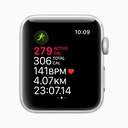Apple Watch Series 3 GPS, 42mm Silver Aluminium Case with White Sport Band
