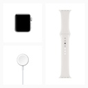 Apple Watch Series 3 GPS, 42mm Silver Aluminium Case with White Sport Band