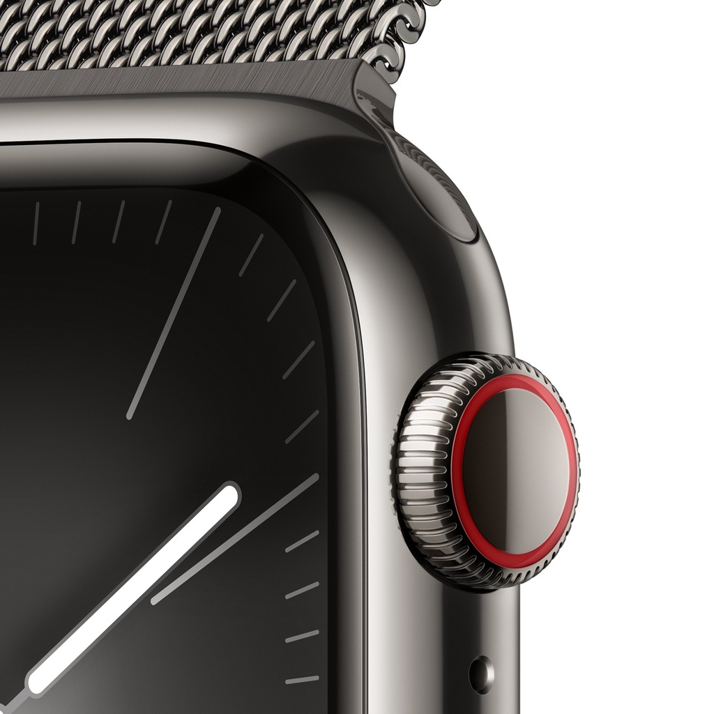 Apple Watch Series 9 Graphite Stainless Steel Case with Graphite Milanese Loop