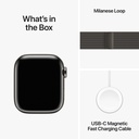 Apple Watch Series 9 Graphite Stainless Steel Case with Graphite Milanese Loop