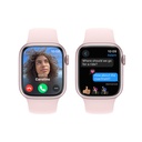 Apple Watch Series 9 Pink Aluminium Case with Light Pink Sport Band