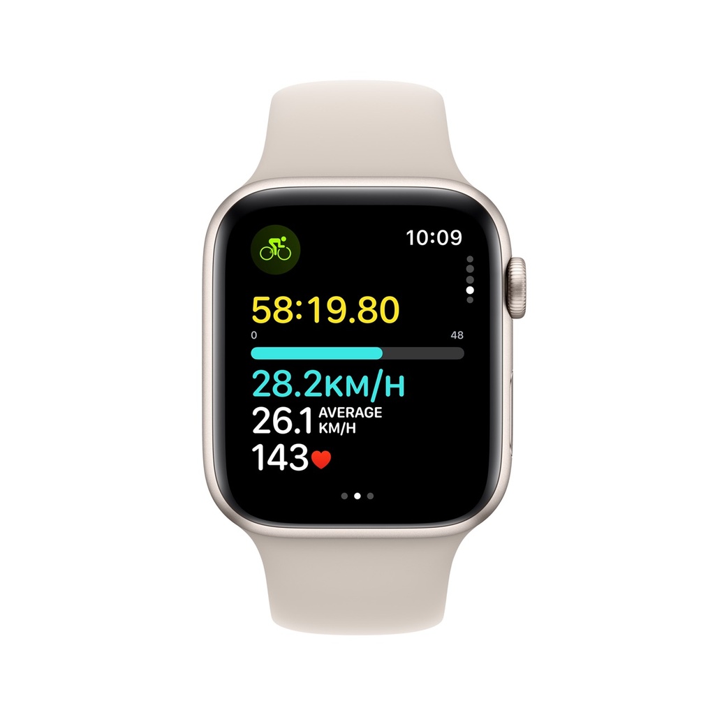Apple Watch SE Starlight Aluminium Case with Starlight Sport Band