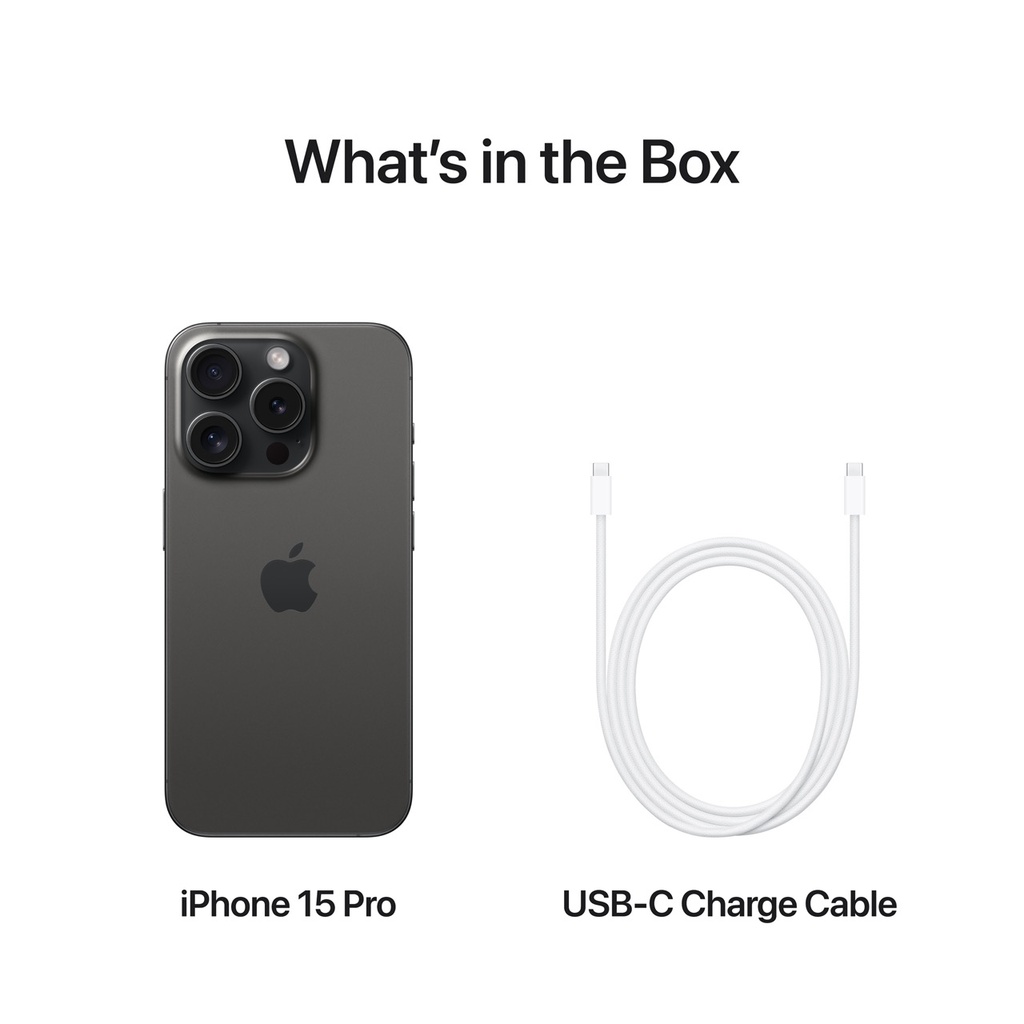 Apple iPhone 15 Pro (Black Titanium, 128GB) - Open Box