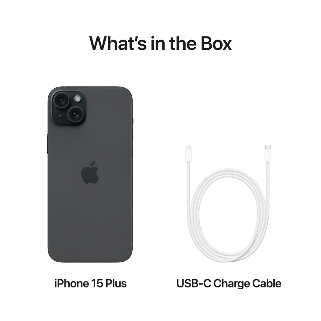 Apple iPhone 15 Plus (256GB, Black) - Open Box