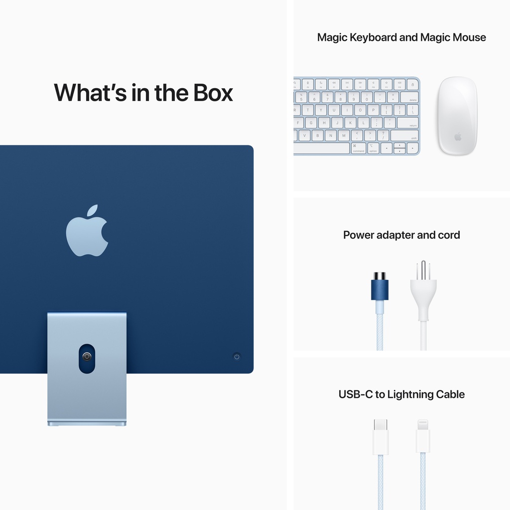 iMac (4.5K Retina, 24-inch, 2021): M1 chip with 8-core CPU and 8-core, Blue