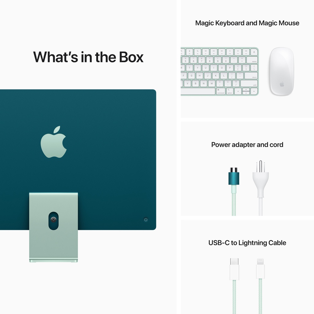 iMac (4.5K Retina, 24-inch, 2021): M1 chip with 8-core CPU and 8-core, Green