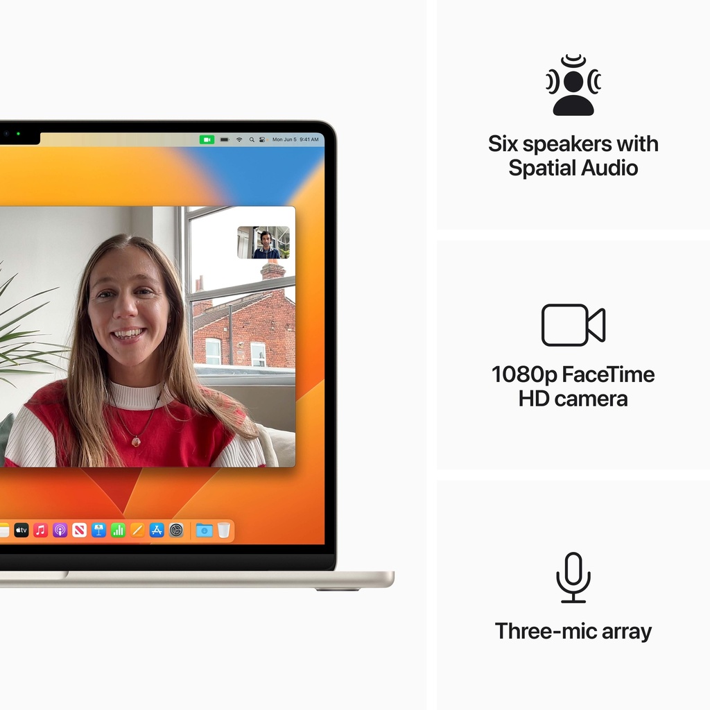 15-inch MacBook Air: Apple M2 chip with 8-core CPU and 10-core GPU, 256GB - Starlight (Demo)