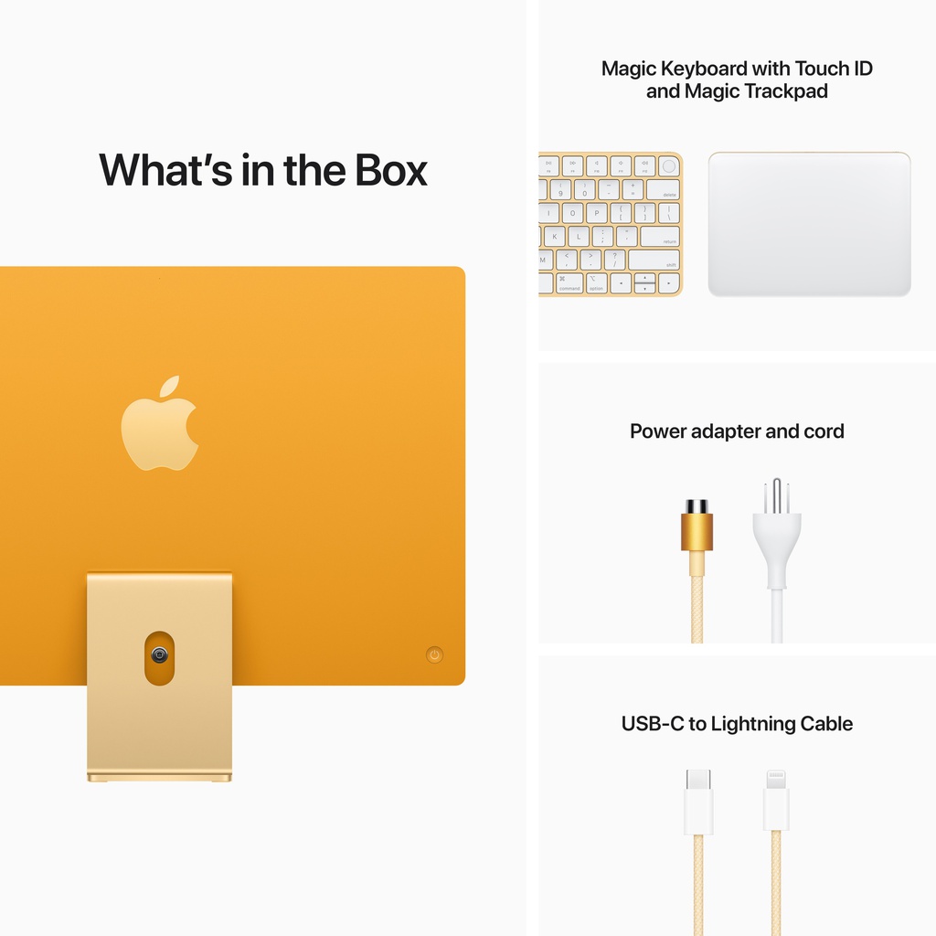 iMac (4.5K Retina, 24-inch, 2021): M1 chip with 8-core CPU and 8-core, Yellow