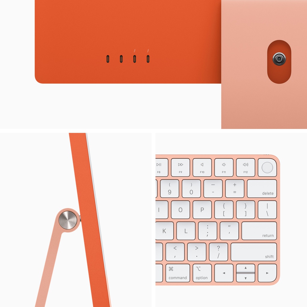 iMac (4.5K Retina, 24-inch, 2021): M1 chip with 8-core CPU and 8-core, Orange