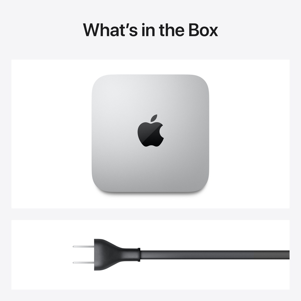 Apple Mac mini: Apple M1 chip with 8-core CPU and 8-core GPU, Silver