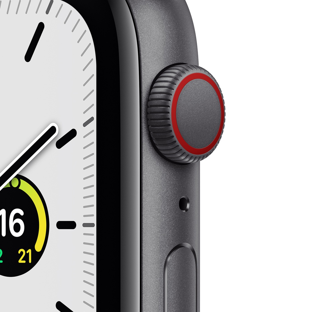 Apple Watch SE GPS + Cellular, Space Grey Aluminium Case with Midnight Sport Band - Regular