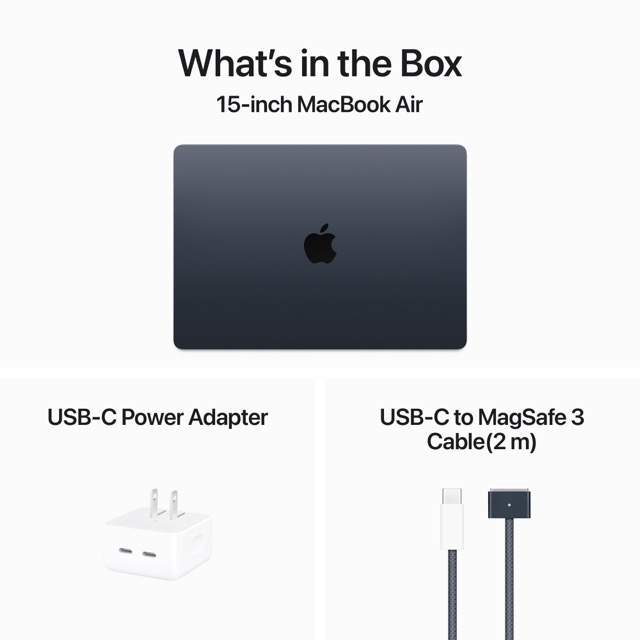 Apple 15-inch MacBook Air (M3 chip with 8-core CPU, 10-core GPU)