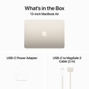 Apple 13-inch MacBook Air M3 chip (8‑core CPU, 8‑core GPU, 8GB Unified Memory, 256SSD, Starlight) - Open Box