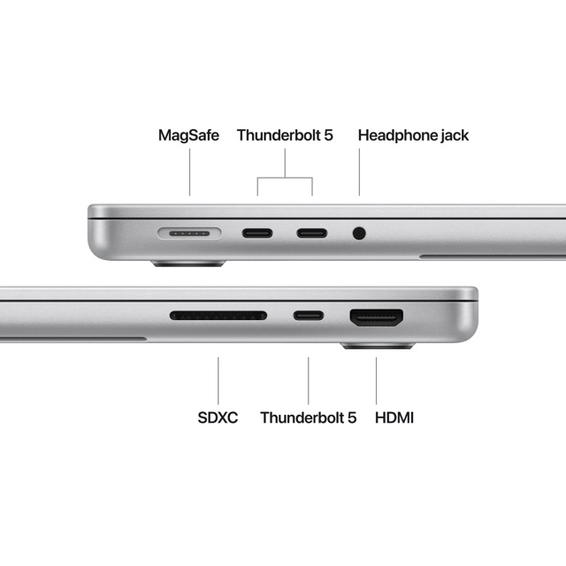 Apple 14-inch MacBook Pro M4 Pro (M4 Pro 14-Core CPU, 20-Core GPU, 48GB Unified, 512GB SSD, Nano-Texture Display, Silver) - Open Box