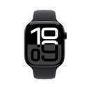 Apple Watch Series 10 Jet Black Aluminium Case with Black Sport Band (46mm, GPS + Cellular) - Open Box
