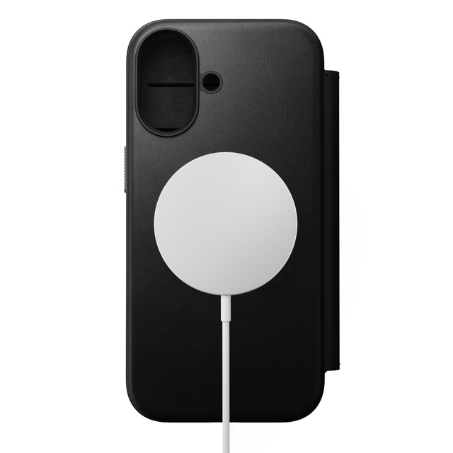 Nomad Modern Leather Folio Case with MagSafe for iPhone 17 - Black