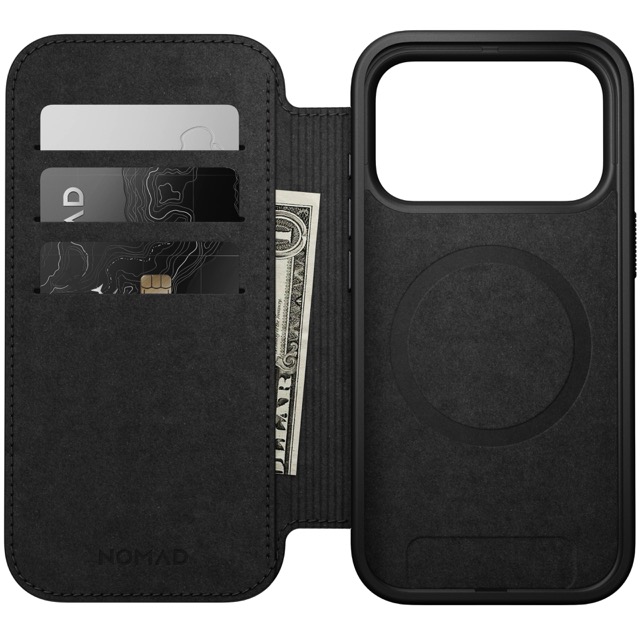 Nomad Modern Leather Folio Case with MagSafe for iPhone 17 Pro - Brown