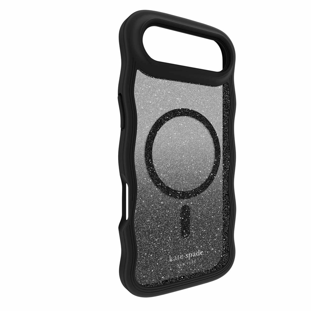 kate spade new york Wavy Protective Hardshell with MagSafe for iPhone 17 Air - Nightfall Black