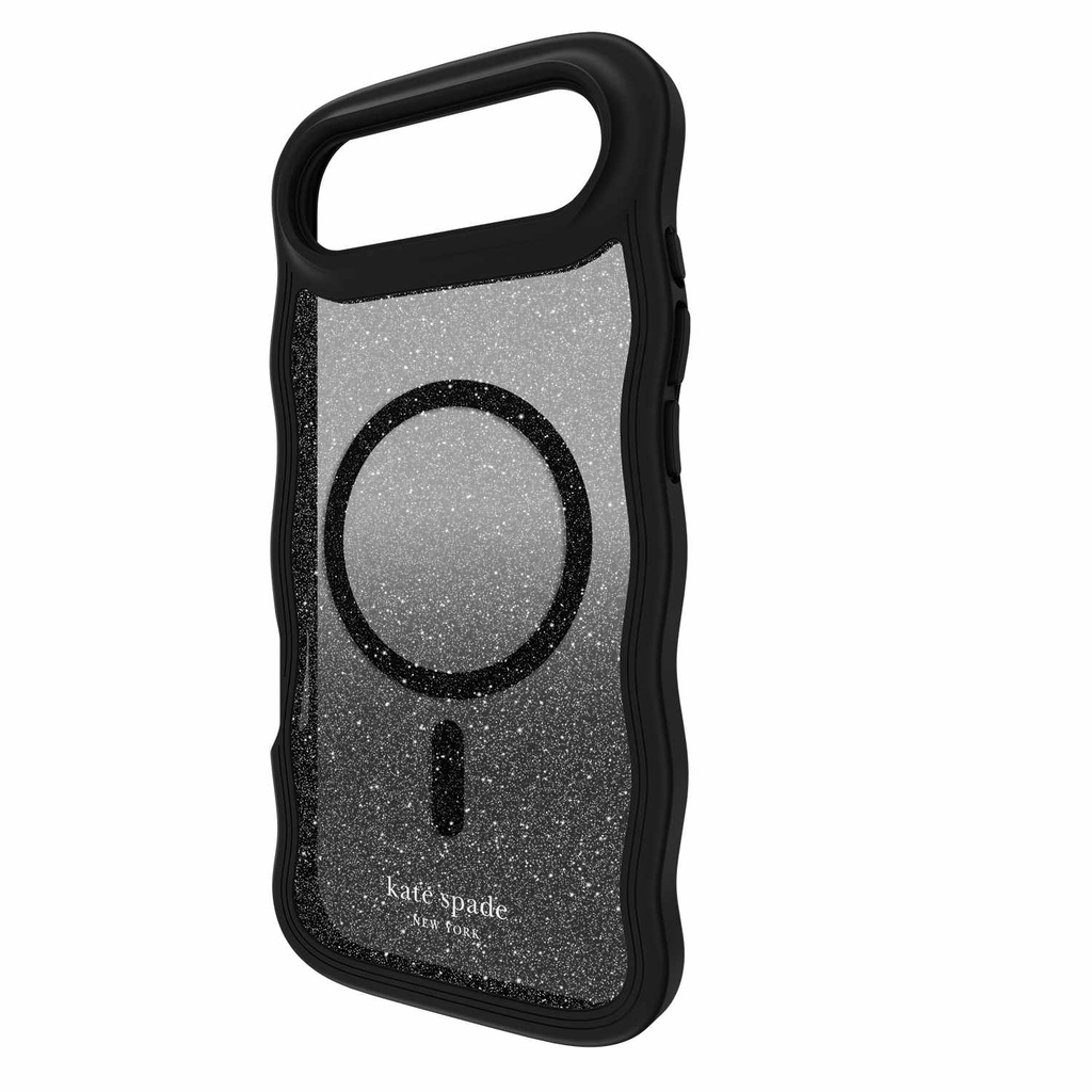 kate spade new york Wavy Protective Hardshell with MagSafe for iPhone 17 Air - Nightfall Black