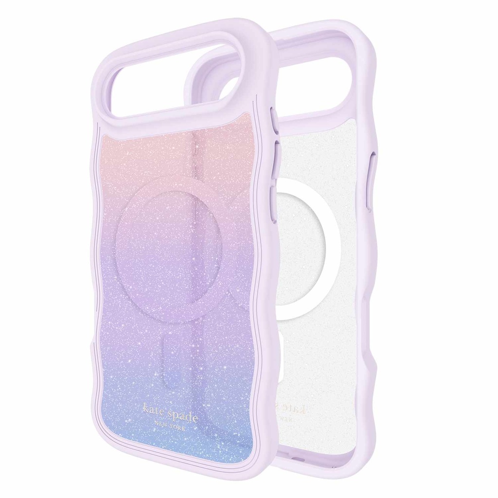 kate spade new york Wavy Protective Hardshell with MagSafe for iPhone 17 Air - Opal Iridescent