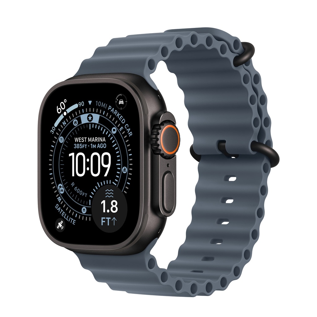 49mm Anchor Blue Ocean Band - Black Titanium Finish