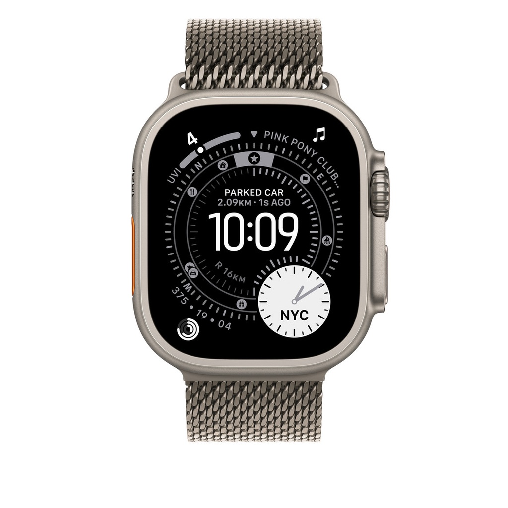 49mm Natural Titanium Milanese Loop - Medium