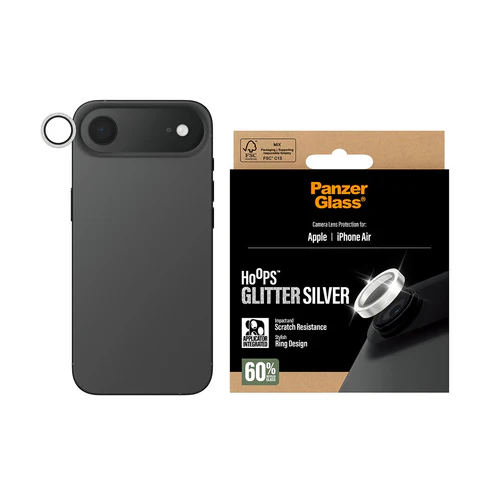 PanzerGlass Camera Lens Protector Hoops iPhone 17 Air - Glitter Silver - EN