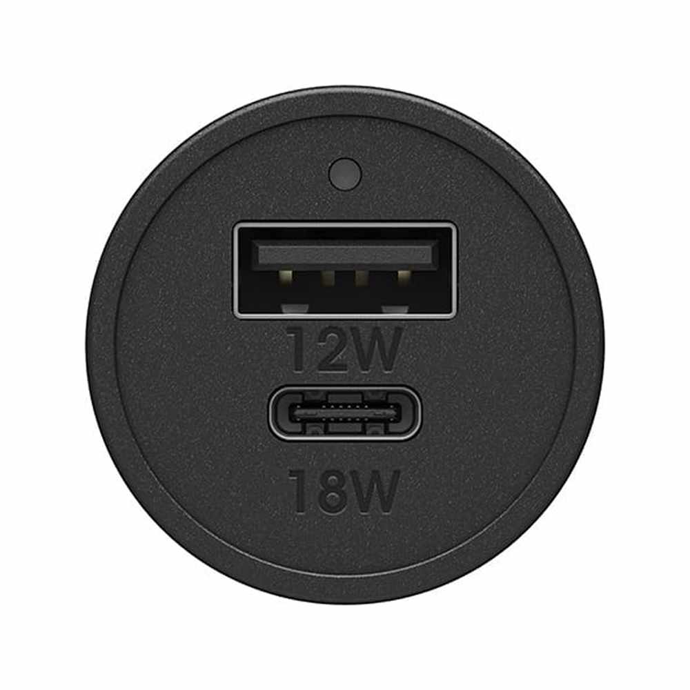 Otterbox Dual Fast Car Charger USB-C 30w (18wPD + USB-A 12w) Black