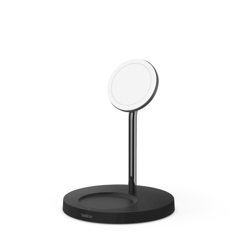 Belkin - BOOSTCHARGE PRO 2-in-1 Wireless Charger Stand with MagSafe 15W White