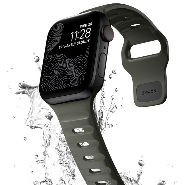 Nomad Sport Waterproof Band for Apple Watch 38/40/41mm - Ash Green